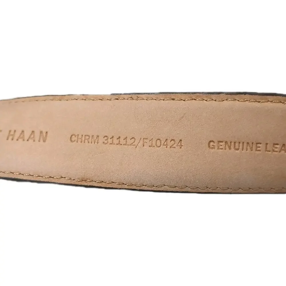Cole Haan Men's Woven Leather Belt Brown 36 / 90‎ Intricate Luxury Weave Preppy